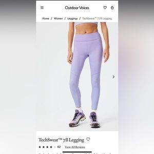 Medium Outdoor Voices Tech Sweat 7/8 Grey Colorblock Leggings